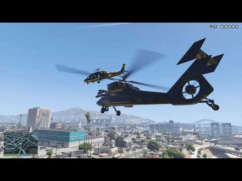 GTA 5 - Attack On Ballas From Helicopter + Six Star Escape