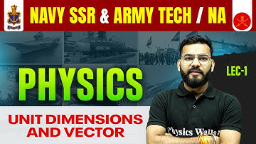 Unit Dimensions & Vector | Physics for NAVY SSR & Army Tech/NA | By Mohit Sir🚀