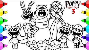 Poppy Playtime Chapter 3 Coloring Pages / Smiling Critters and Miss Delight / NCS Music