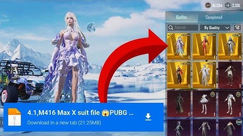 😱PUBG M4Glacier File 4.1 update | pubg all x suit file 4.1 | PUBG mummy suit file 