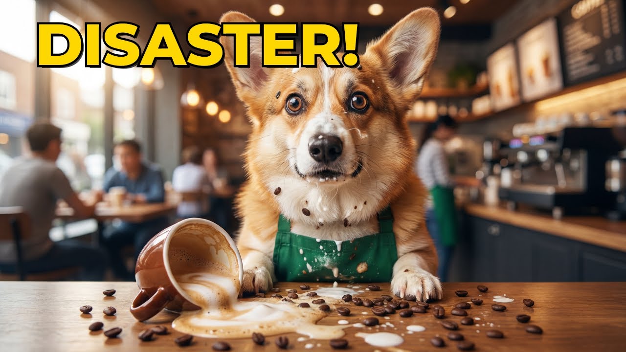When a Corgi Runs a Coffee Shop! 🥐 Funny Dog Videos & Cute Animals