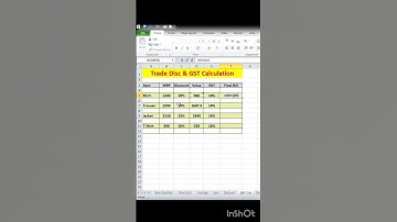 How to calculate GST in Excel #gst #excel #exceldropdown #accounting #ytshort #shorts #viralshorts
