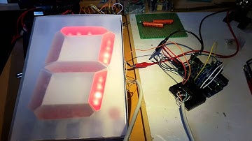 Display Casero 7 segmentos 16 cm con Arduino