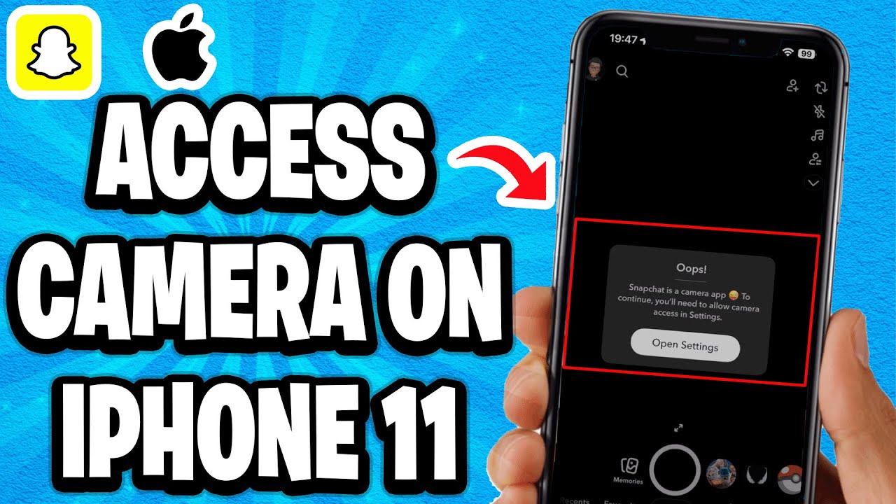 How To Access Camera On Snapchat iPhone 11 - YouTube