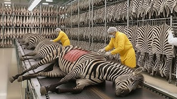 FULL PROCESS  Inside the Zebra Leather Factory –Million Dollar Products Are Made from Zebra Skin