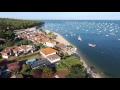 Vue aérienne du bord du bassin d&#39;Arcachon depuis la Jetée de Grand Piquey