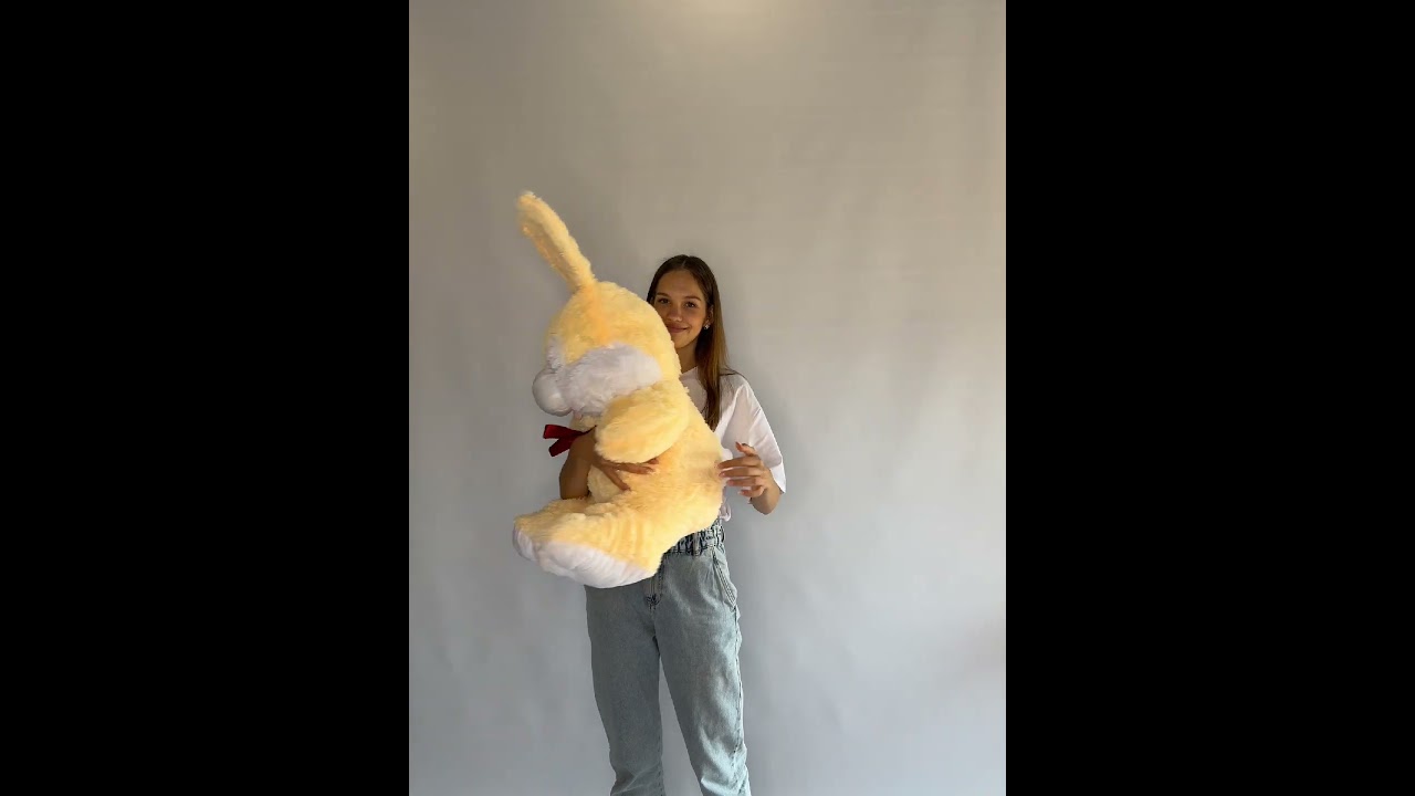 Зайка 100 см Бежевый - фото №1