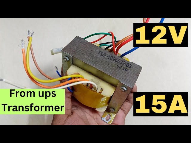 how to get 12v 15A from ups transformer 