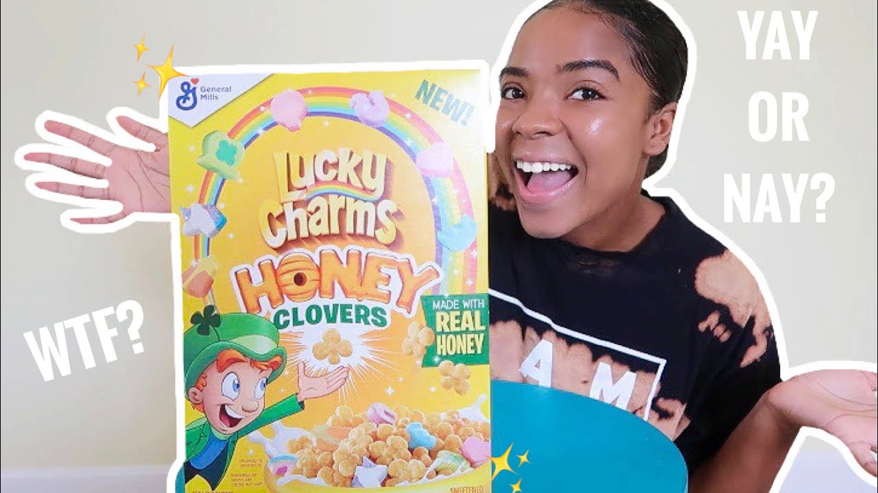 NEW! LUCKY CHARMS HONEY CLOVERS CEREAL REVIEW & TASTE TEST