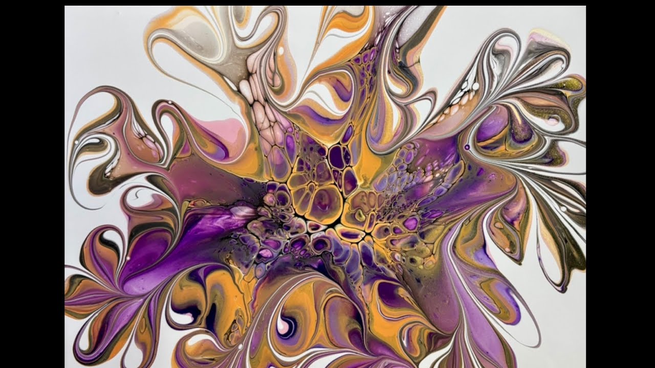 (1634) Swirly Bloom Technique, Acrylic Pouring, Fluid Art - YouTube
