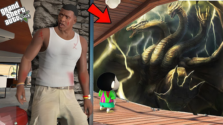 Franklin And Shinchan Chased By Biggest Kingghidorah In GTA 5!