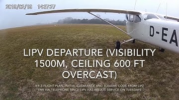 LIPV departure IFR Z flight plan 19FEB2019