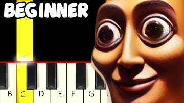 Tung Tung Tung Sahur - Very Easy Piano Tutorial - Beginner