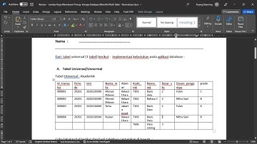Tugas dan Lembar Kerja Desain / Perancangan database