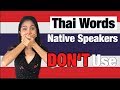 Thai Lesson: Don't Say These Words