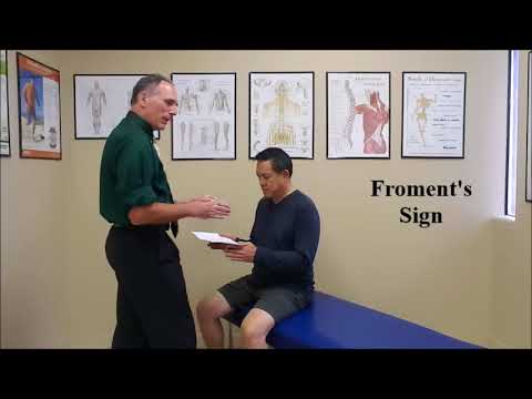 Froment S Sign For Cubital Tunnel Syndrome