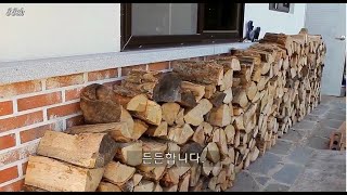 황토방 월동준비 &#39;참나무 장작 한트럭&#39; /[재업로드] [88번지]시골일상 vlog