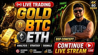 Live Learning &amp; Trading on Gold | Bitcoin |Learning &amp; Scalp with BSP Concept | #Live 18 May 2026