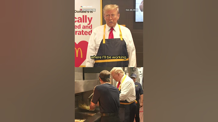 Trump works the fryer at McDonald's in Pennsylvania