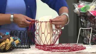 Set of 2 Folding Stainless Steel Wire Baskets by Kikkerland with Jill Bauer