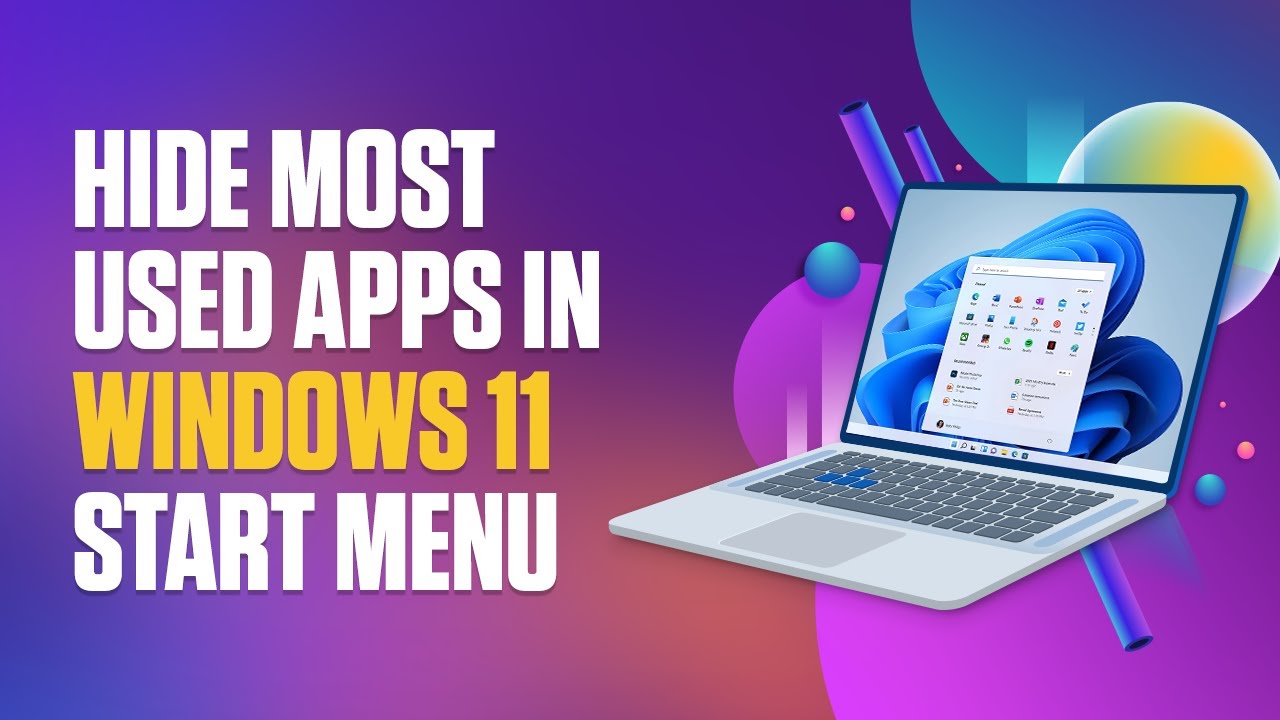 How To Hide Most Used Apps in Windows 11 Start Menu - YouTube