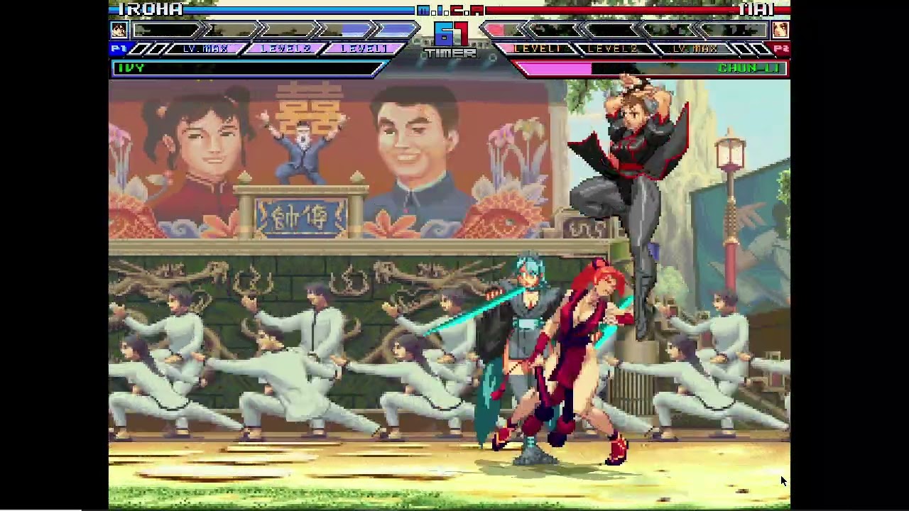 Karane MUGEN Battle #302: Iroha & Ivy Valentine vs Mai Shiranui & Chun Li (100 Subs Special)