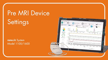 Pre MRI Device Settings for remedē System - Model 1100/1600