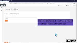 How to Redirect an Addon Domain with The CW3 Web Hosting