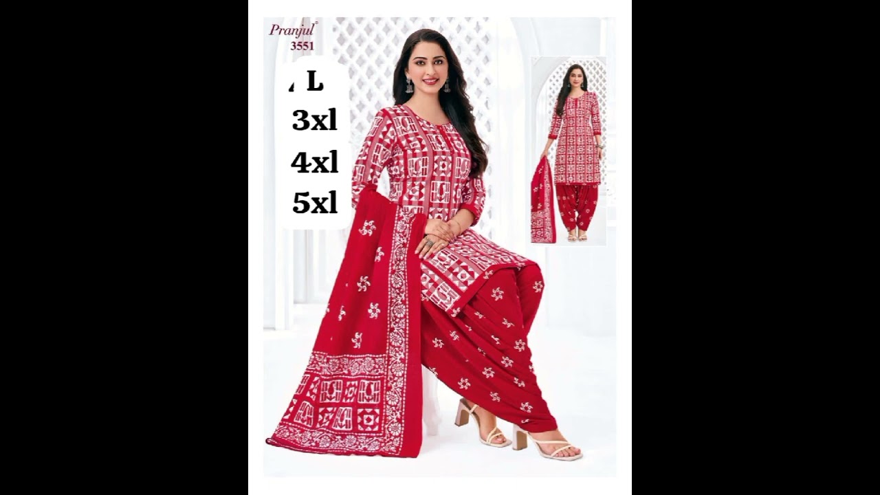 CottonReadymade Pattiyala type different colors New Launch Pranjul Readymade Vol 35 Fabric : 100 %