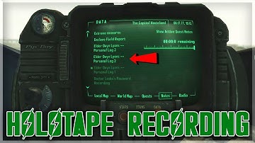 Elder Owyn Lyons -- Personal Log 2 (Fallout 3 Holotape Recording)