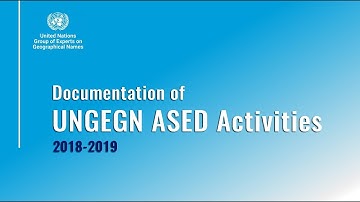 Documentation of UNGEGN 2018-2019