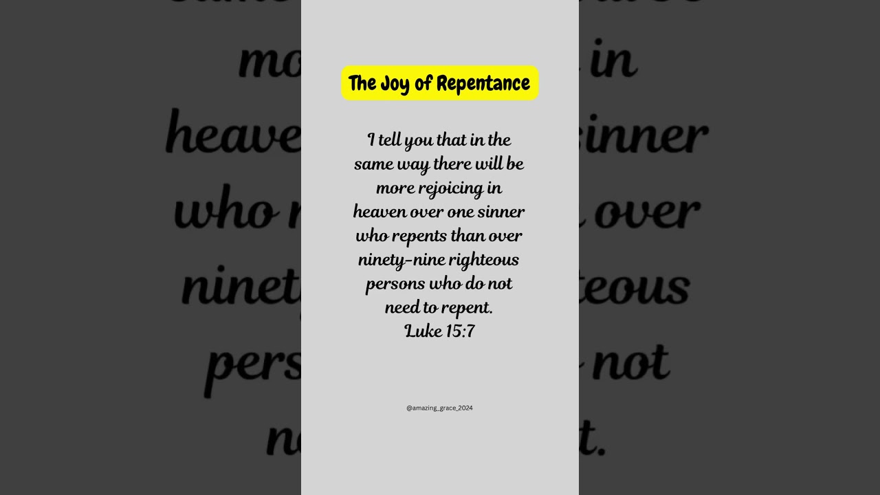 The Joy of Repentance🙏 