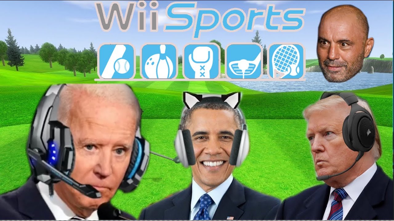 Us Presidents And Joe Rogan Play Wii Sports Golf Game - YouTube