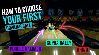 HOW TO CHOOSE YOUR FIRST BOWLING BALL!! | Brunswick Rhino vs Purple Hammer vs Motiv Supra Rally