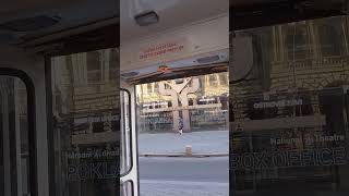 Tatra T3 trams meet in Prague on line 23 #prague #tatra #tram