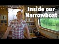 107. A Tour Inside Our Canal Narrowboat Home. Tiny Off-Grid Houseboat!