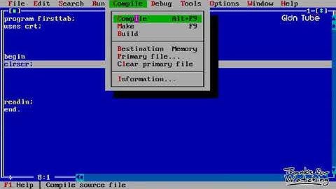 Turbo Pascal : Déclaration d