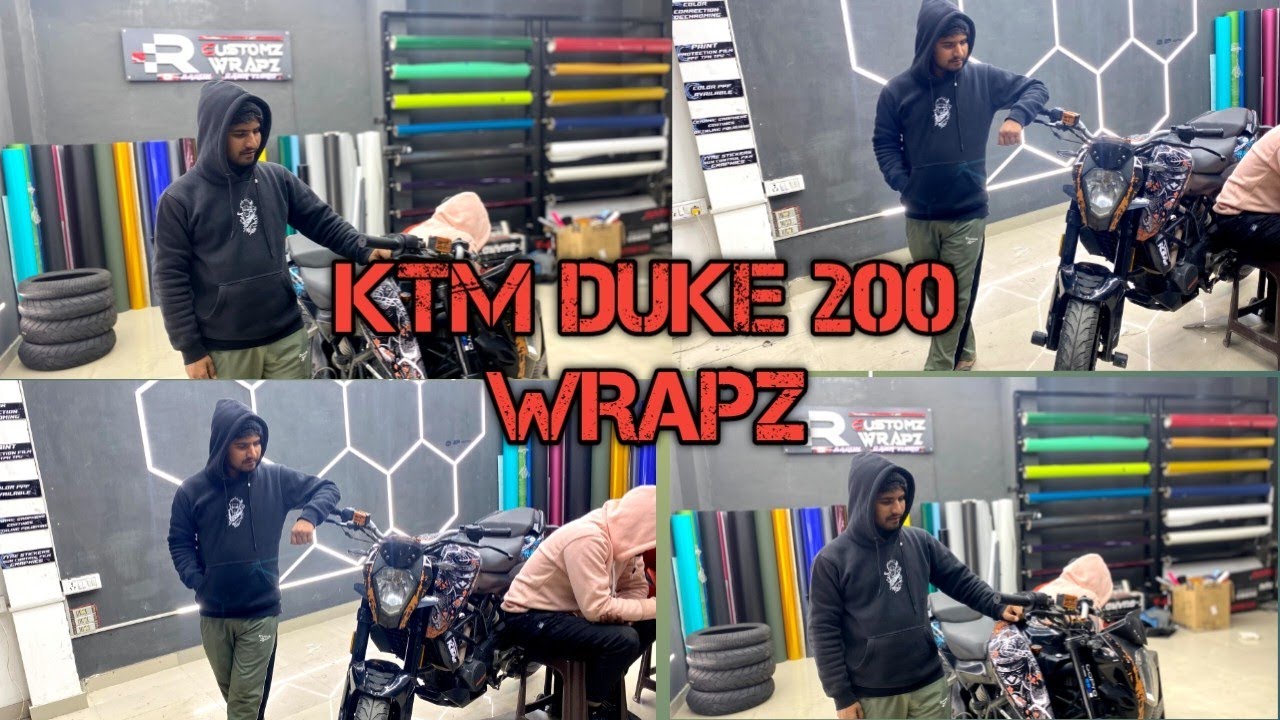 KTM DUKE 200 FULL WRAAPZ Rcustomz wrapz dehraduan