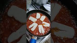 HALLOUMI CHEESE WITH TOMATOES FOR DINNER