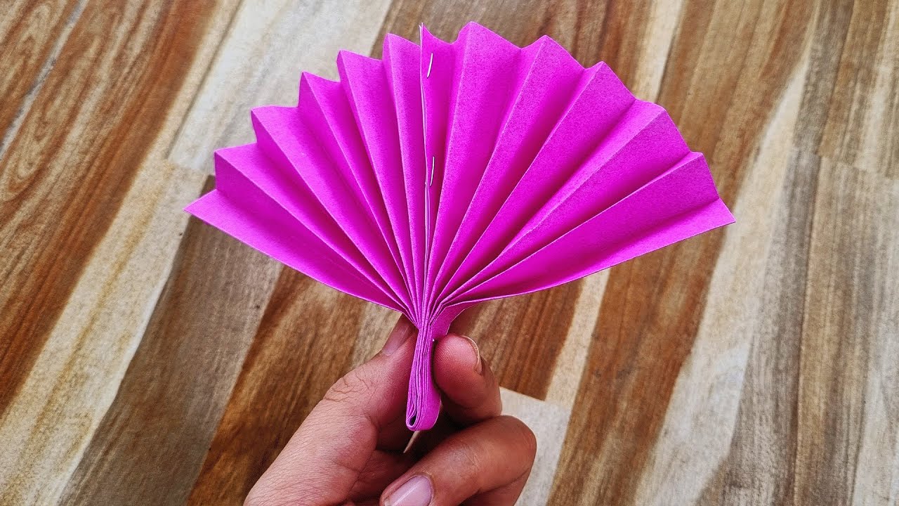 Origami Hand Fan Easy Step by Step YouTube