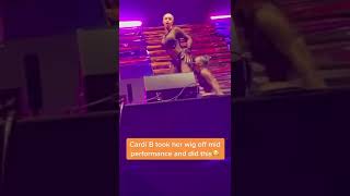 Cardi B Took Her Wig Off Mid Performance #shorts