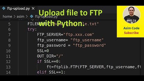 Upload file to FTP account with Python