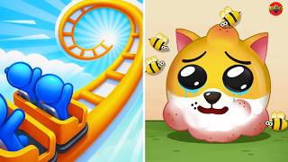 Save The Doge Vs Runner Coaster - Satisfying (Android & iOS) Gameplay Walkthrough | New Update screenshot 1