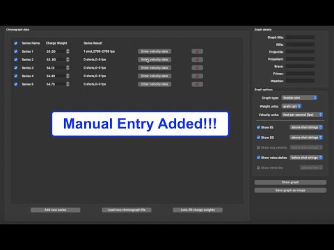 Chrono Plotter Update for Load Development Graphing & Development