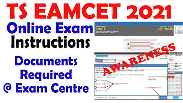 TS EAMCET 2021 EXAM INSTRUTIONS | Online Exam Demo