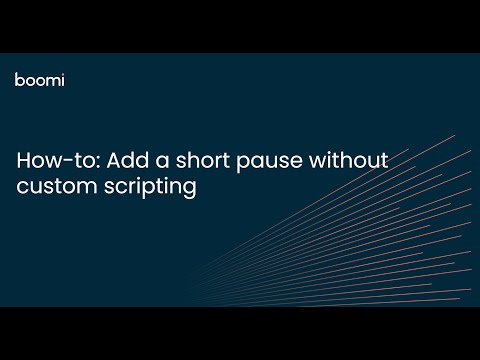 How to: Add a short pause without custom scripting
