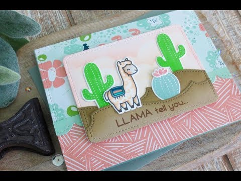Lawn Fawn Llama Tell You Die Set – Fustelle In Acciaio Per Taglio E Goffratura, Set Coordinato Con Timbri (LF1679)