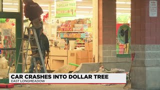 Vehicle crashes into front of Dollar Tree store in East Longmeadow