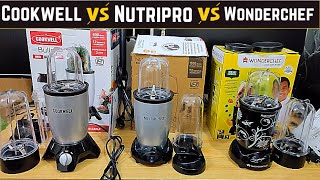 Cookwell vs Wonderchef vs Nutripro Juicer Mixer Grinder detail comparison review. which one is best.