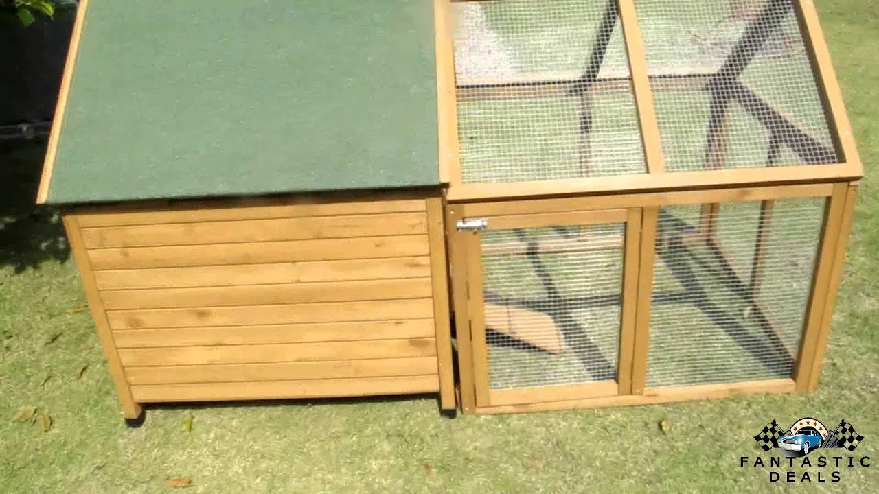 BEAUMONT SINGLE AND RUN LARGE DELUXE CHICKEN COOP HEN HOUSE RABBIT 